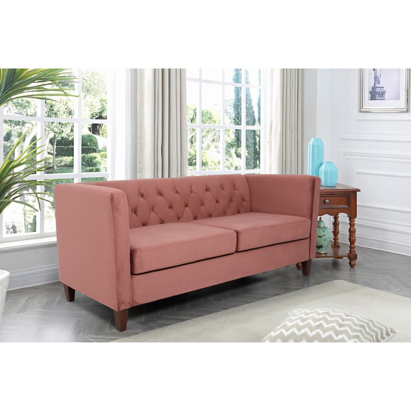 Lisette 73.3'' Velvet Square Arm Sofa