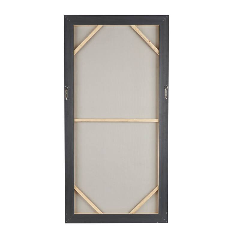 Black Canvas Horse Framed Wall Art with Textured Distressing