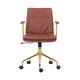 preview thumbnail 11 of 21, Porthos Home Tilly Office Chair, PU Leather, Gold Chrome Roller Base