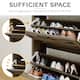 Moasis Farmhouse Shoe Storage Cabinet with 2 Flip Drawers for 16 Pairs Entryway Shoe Storage with Shoe Bench