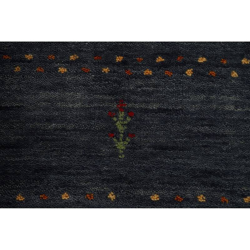 Gabbeh Area Rug Handmade Wool Carpet - 5'2" x 7'11"