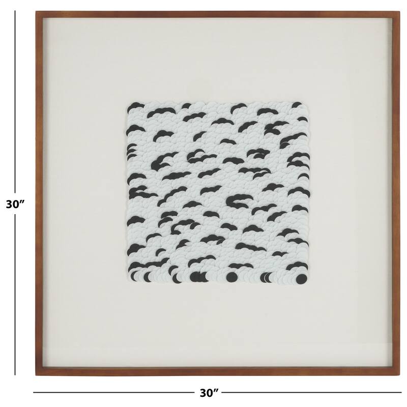 SAFAVIEH Home Nova 30-inch White/Black Framed Wall Art - Black/White