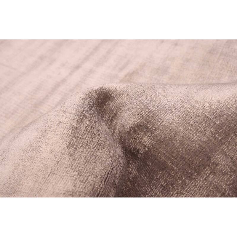 ECARPETGALLERY Hand Loomed Loreto Grey Viscose Rug - 5'1 x 7'3