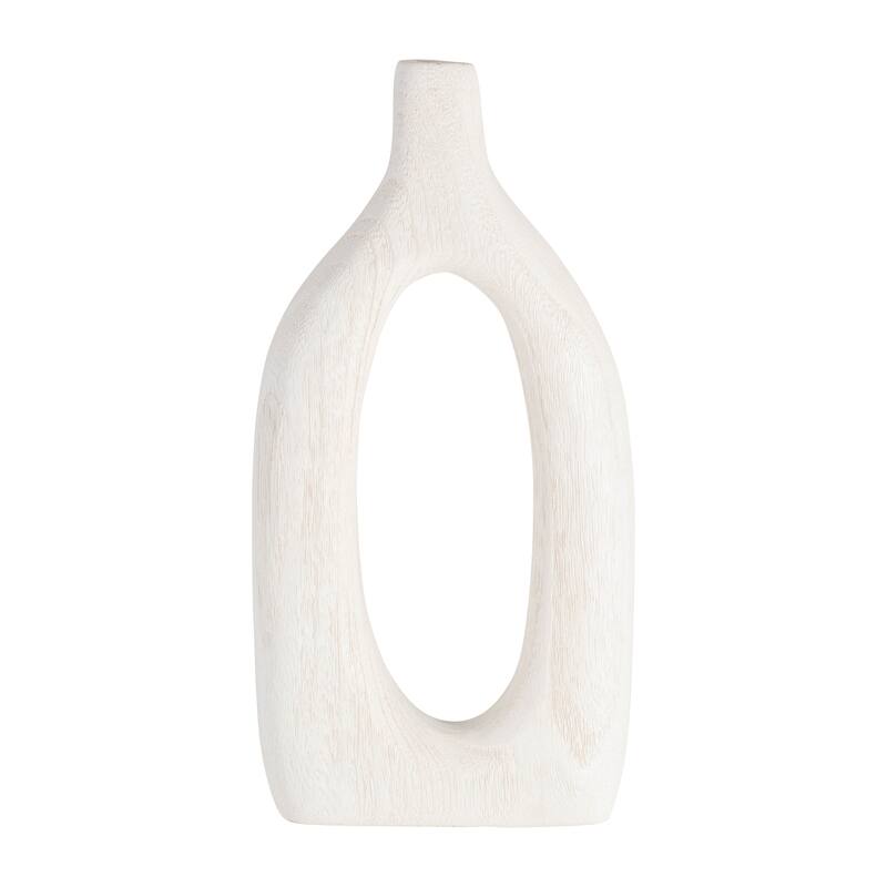 Sagebrook Home Neutral Cut-out Vase.