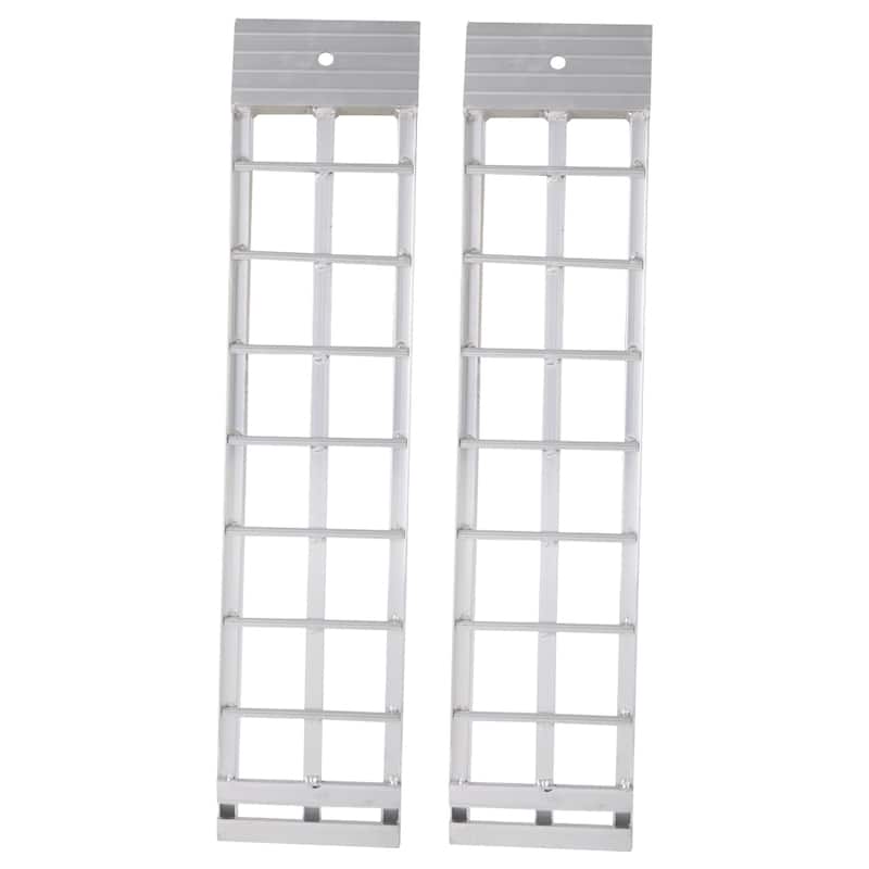 2PCS ATV Ramp for Dual Runner Shed Aluminum Ramps with Punch Plate Surface