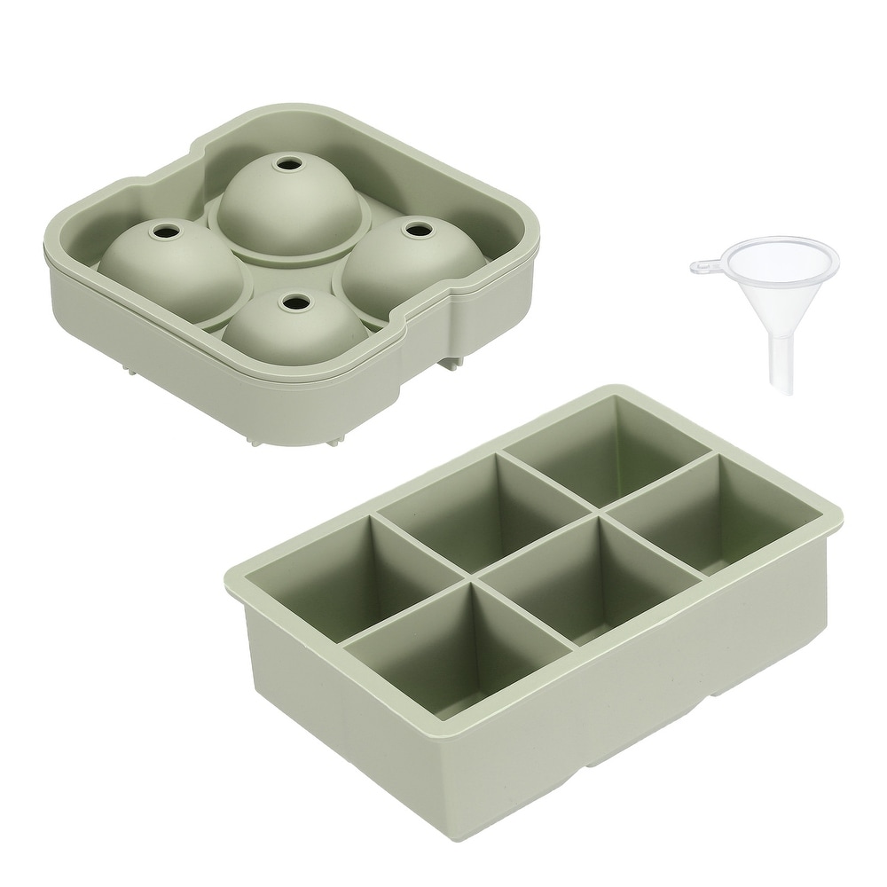 Ice Cube Tray With Lid and Bin, 2 Tiers Shape Press Type Ice Cube Molds Ice  Cube Maker Silicone Ice Cube Maker Ice Cube Trays Ice Bucket 