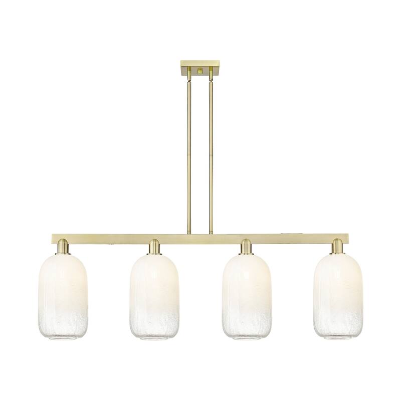 Innovations Lighting 716-4I-16-48 Brookhaven Cloche Linear Brookhaven - Antique Brass / Opal