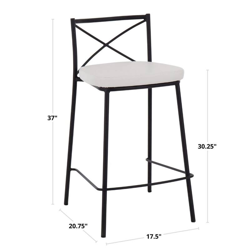 Silver Orchid Modern Charlotte Counter Stool - Set of 2