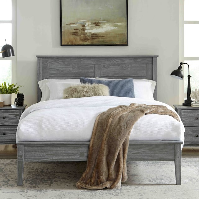Grain Wood Furniture Greenport Louvered Solid Wood Platform Bed