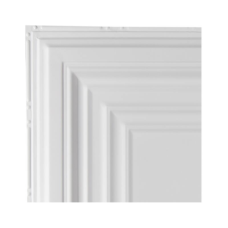 Great Lakes Tin Detroit Lay-in Ceiling Tile - Matte White - Sample