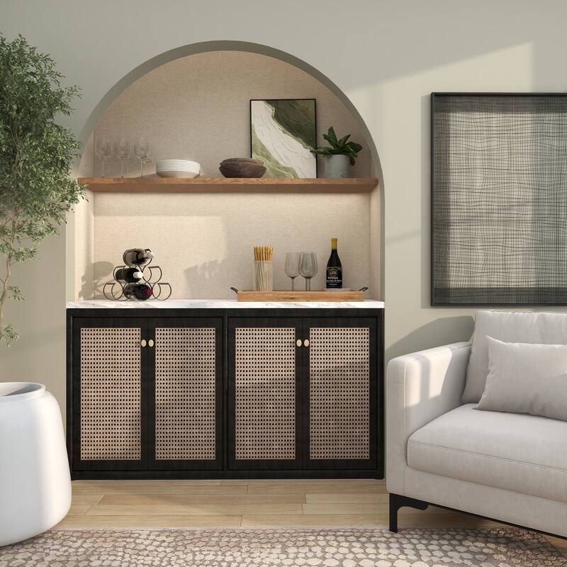 Black Metal Minimalistic 6 Bottle Wine Rack with Curved Holders