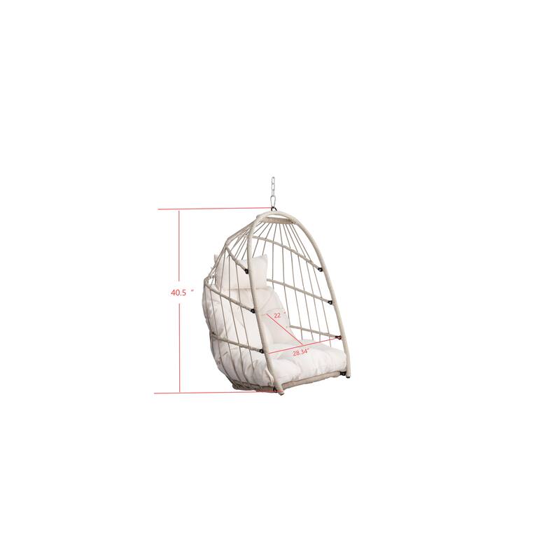 Hanging Garden Rattan Egg Swing Chair chair for Patio,Bedroom,Balcony