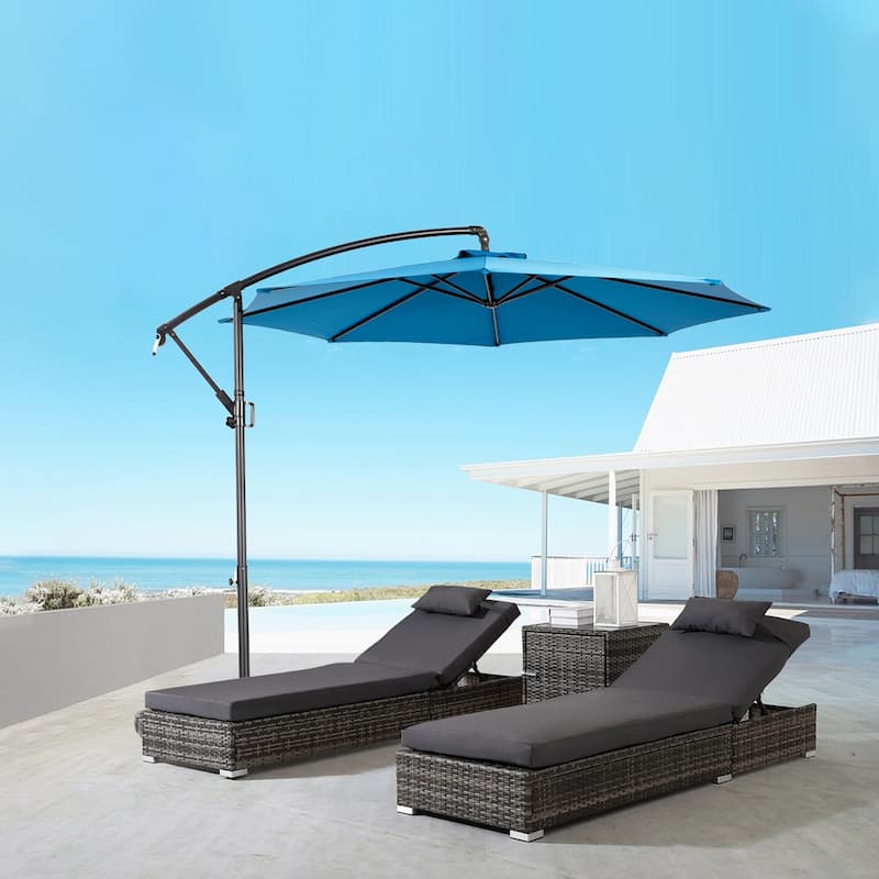 Topcraft 10ft Offset Hanging Market Patio Umbrella