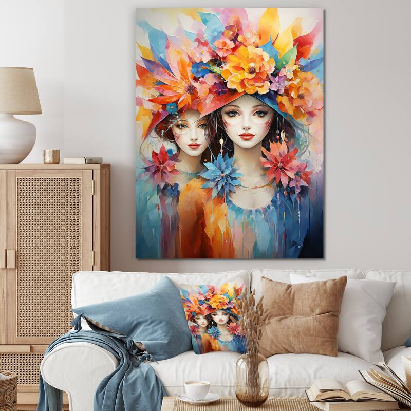 Designart "Venice Carnival Woman Portrait" Judaism Wall Art