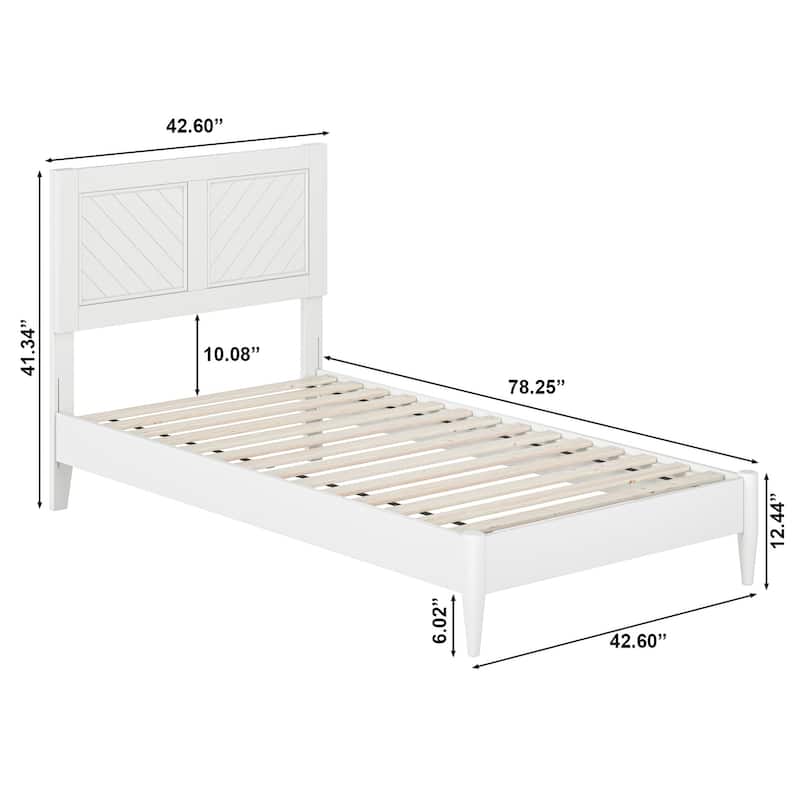Berkshire Solid Wood Low Profile Platform Bed