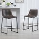 preview thumbnail 3 of 23, Carbon Loft Richard Faux Leather and Iron Counter Stool (Set of 2)