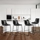 preview thumbnail 8 of 9, Bossin 18/26/30 inch Bar Stools,Counter Height Bar Stools with Back Modern PU Leather Stools Dining Chair with Footrest