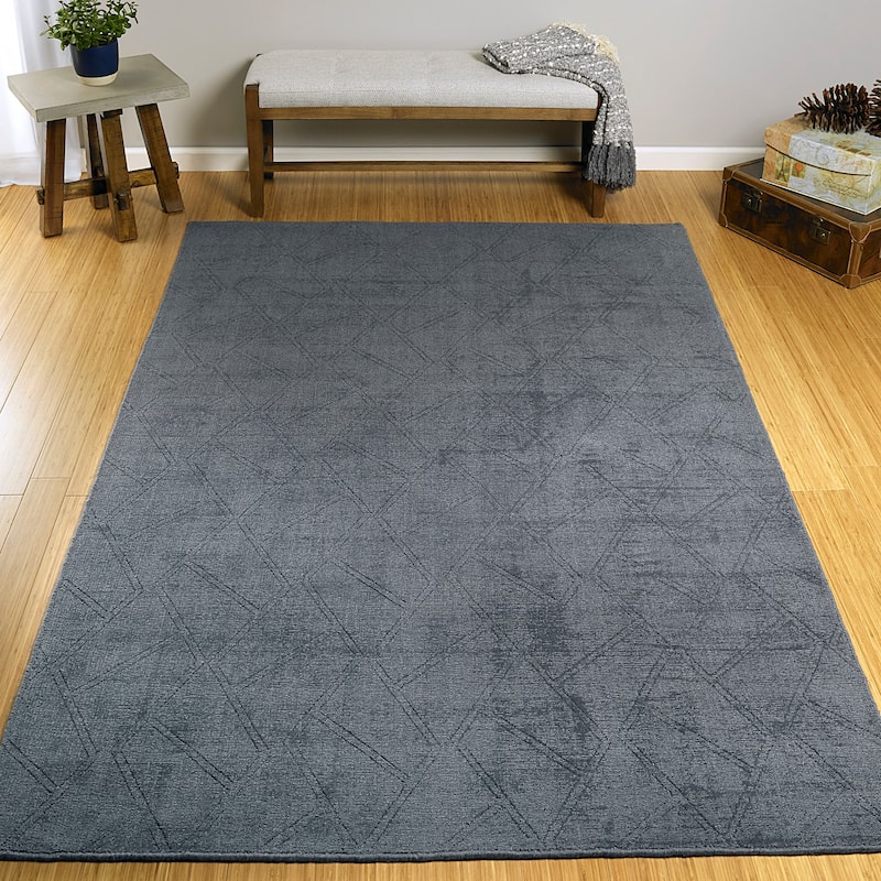 Hand-Loomed Polyester Moravec Rug