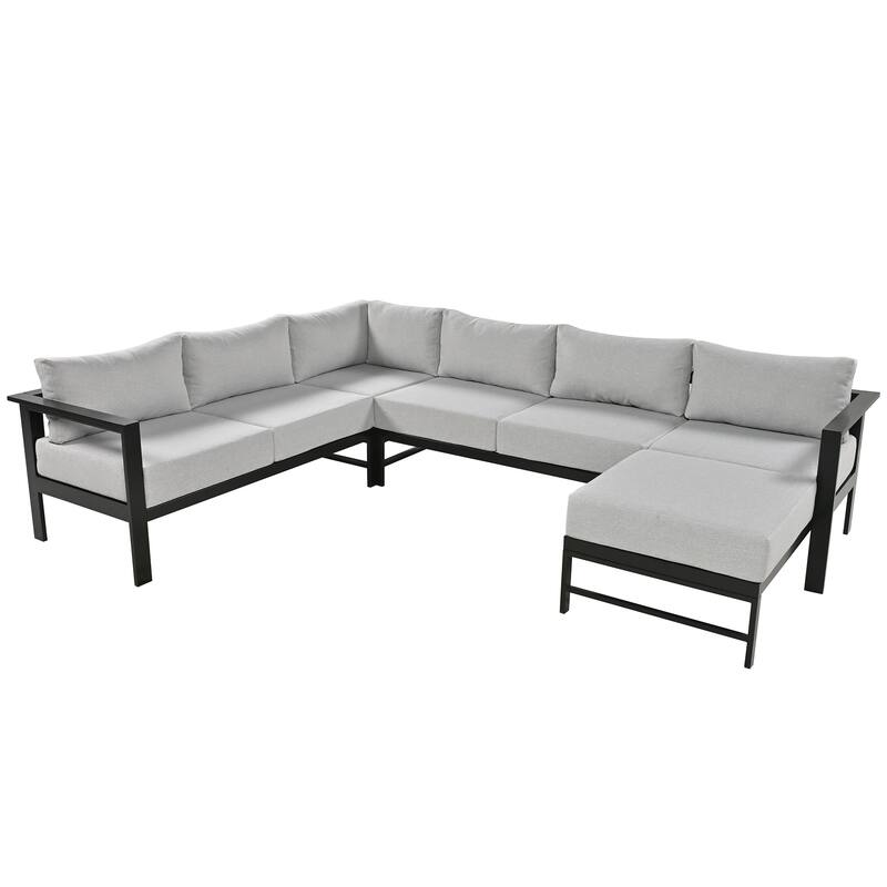 U-shaped Multi-Person Outdoor Sofa Set for Gardens Backyards & Balconies