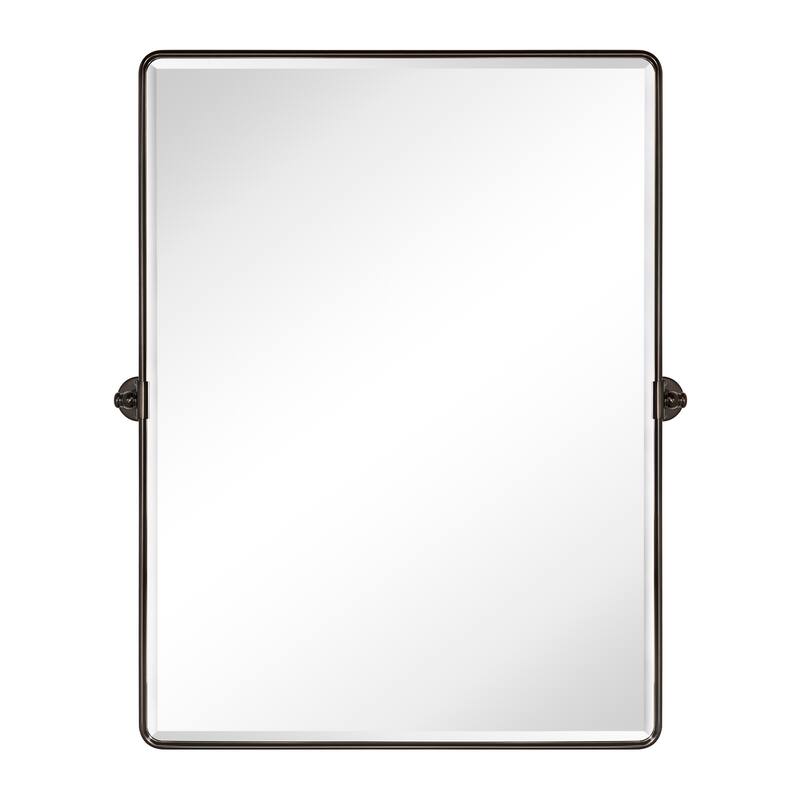 Woodvale Rectangle Metal Wall Mirrors - 40" x 30" - Rubbed Bronze