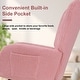 preview thumbnail 8 of 15, VECELO Rocking Chair, Modern Upholstered Teddy Fabric Nursery Glider with Padded Seat, High Backrest, Armchair and Pocket