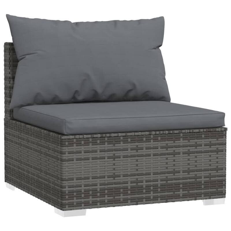 vidaXL Patio Sofa Sectional Sofa Couch Loveseat Outdoor Armchair Poly Rattan