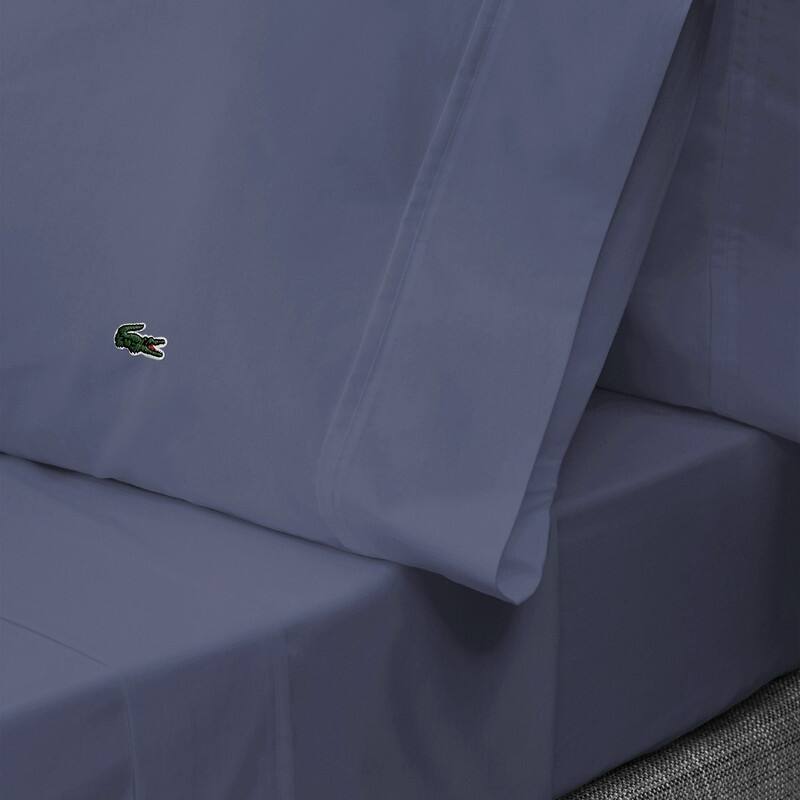Lacoste Percale Cotton Solid Sheet Set