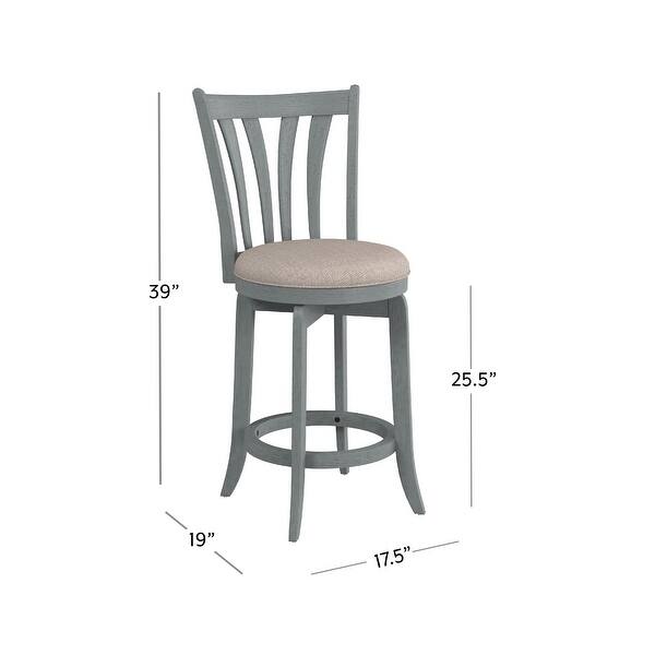 dimension image slide 1 of 3, Hillsdale Furniture Savana Wood Upholstered Swivel Stool
