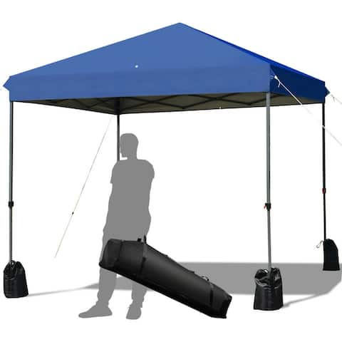 Gymax 8x8 FT Pop up Canopy Tent Shelter Wheeled Carry Bag 4 Canopy