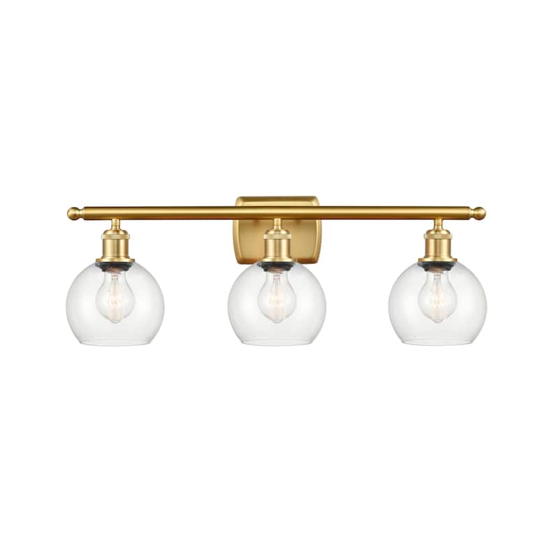 Innovations Lighting 516-3W-9-26 Athens Vanity Athens 3 Light 26" Wide - Satin Gold / Clear