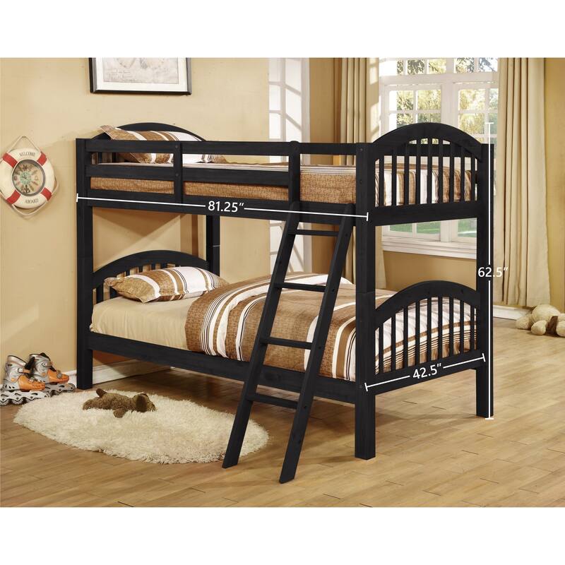 Glenmount Convertible Twin Arched Bunk Bed
