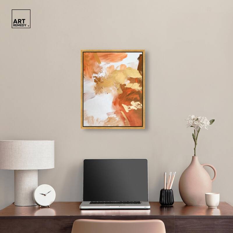 Golden Bronze Ripple II Canvas by Art Remedy
