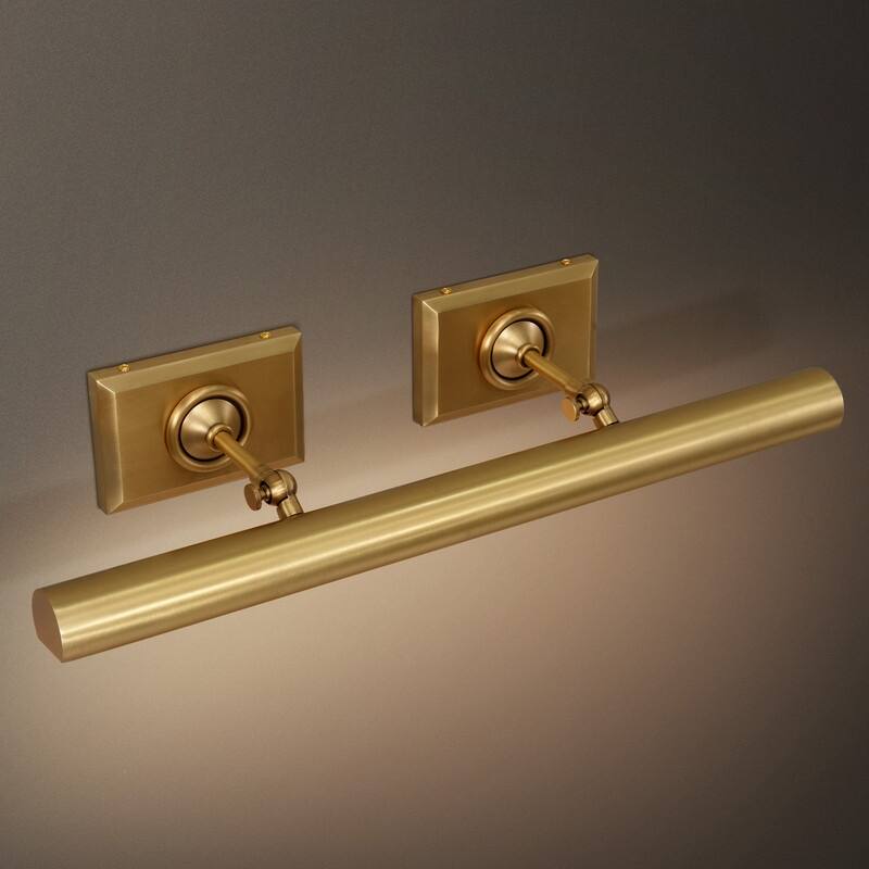 KAYLA Adjustable Gold Picture Wall Sconce - 1-Light, Multiple Sizes (8-30 in.) - 24in. - Gold