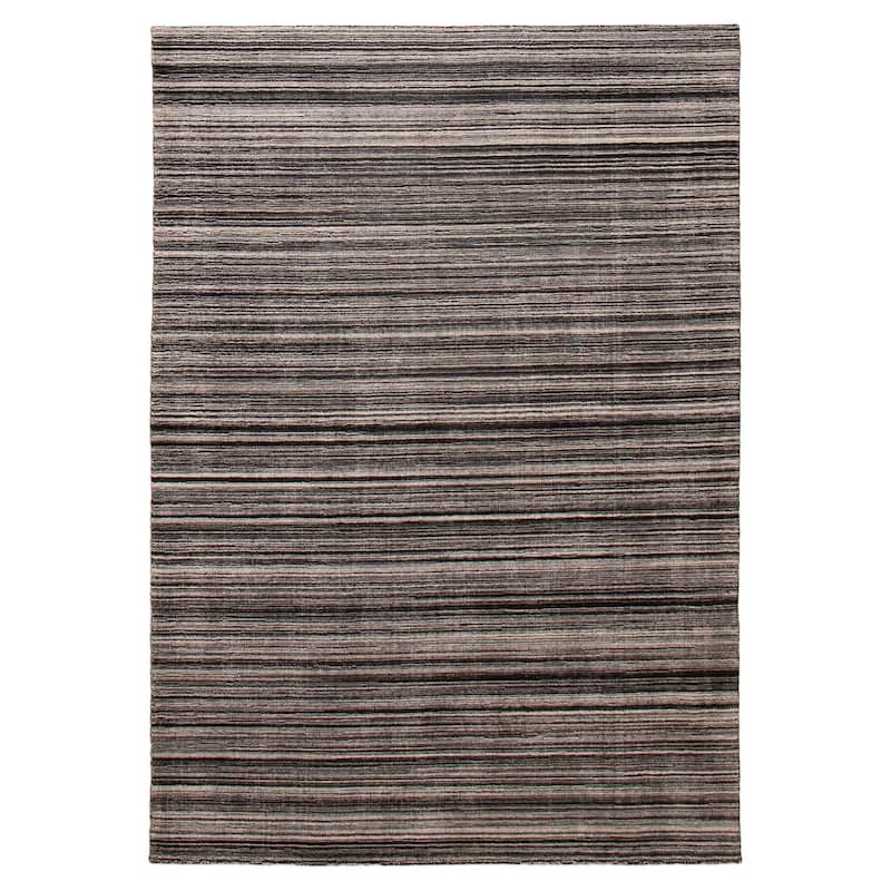 ECARPETGALLERY Hand Loomed Kashkuli Gabbeh Dark Grey Wool Rug - 5'7 x 7'10 - Dark Grey - 5'7 x 7'10