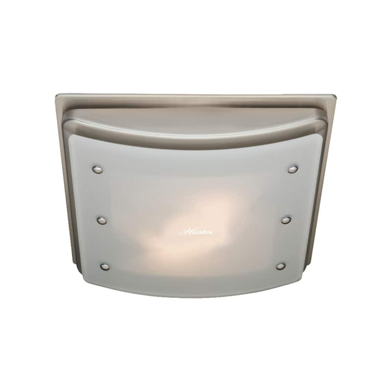 Hunter Ellipse 100 CFM Ceiling Exhaust Bath Fan with Light and Night Light - Brushed Nickel