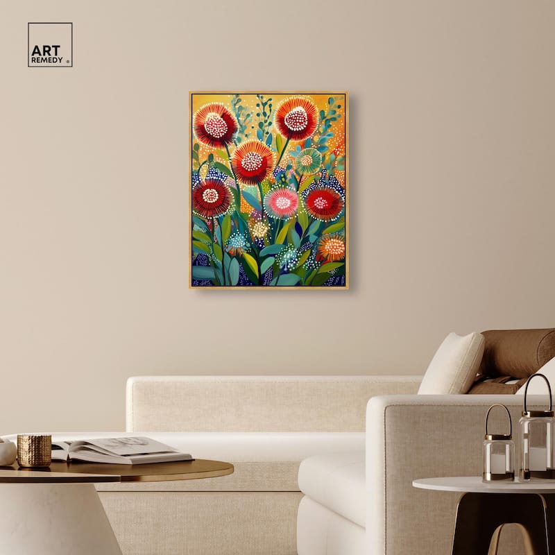 Vivid Flora I Canvas by Art Remedy
