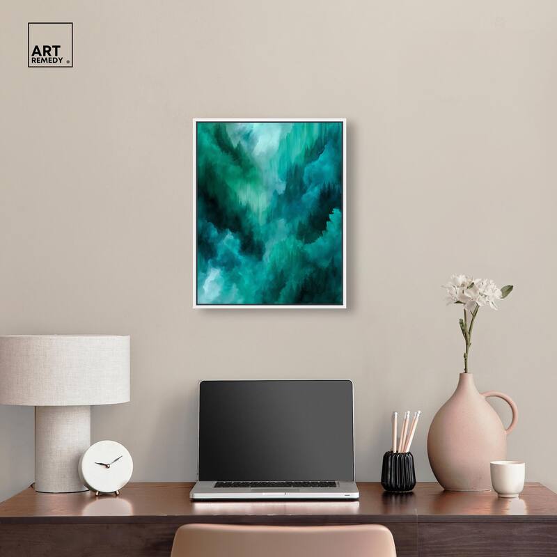 Textured Teal II Canvas by Art Remedy