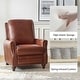 preview thumbnail 29 of 57, Cigar Mid-century Modern Genuine Leather Recliner with Solid Wood Legs and Nailhead Trim Set of 2 by HULALA HOME