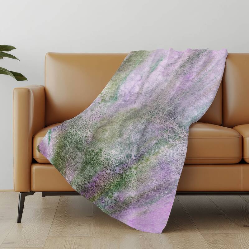 Premium Machine Washable Contemporary Glam Sherpa Throw Blanket