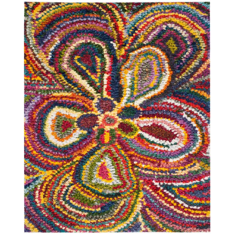 SAFAVIEH Fiesta Shag Catena Abstract Floral Rug