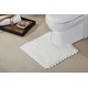 preview thumbnail 21 of 61, Better Trends Lilly Crochet Cotton Reversible Tufted Bath Rugs 20" x 20" - White