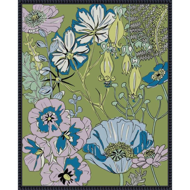 Graphic Garden No. 1 by Chariklia Zarris Framed Canvas Wall Art Print