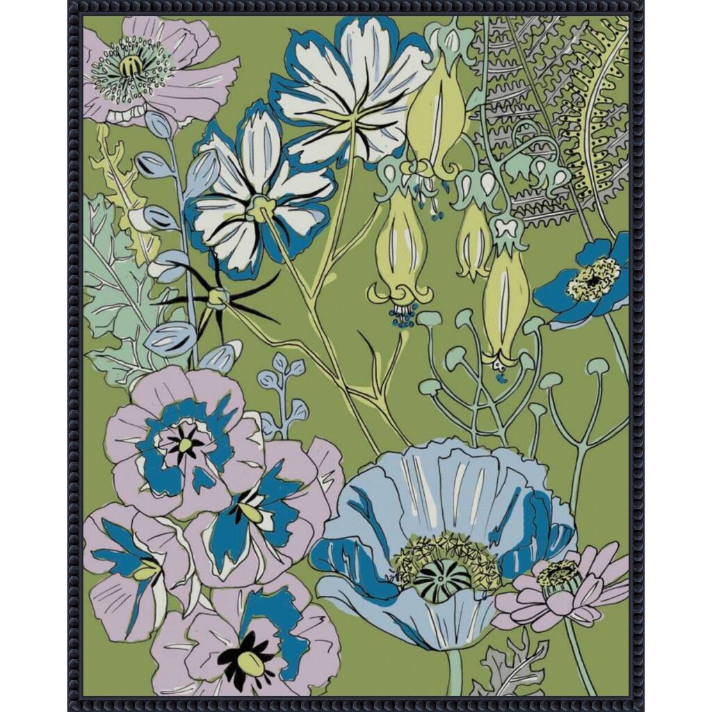 Graphic Garden No. 1 by Chariklia Zarris Framed Canvas Wall Art Print