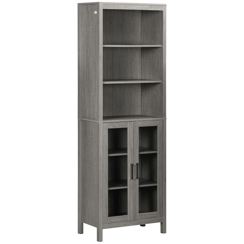 Kleankin Tall Bathroom Storage Cabinet With 3 Tier Shelf