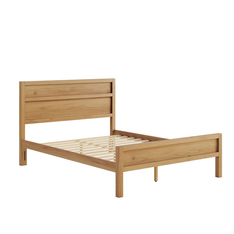 GDFStudio - Maddox Modern Wood Panel Bed with Slat System