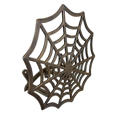 Spider Web Xl Cast Iron Hose Holder, Bronze Outdoor Wall Mount - 13.75 X 13.75 X 5.5 inches