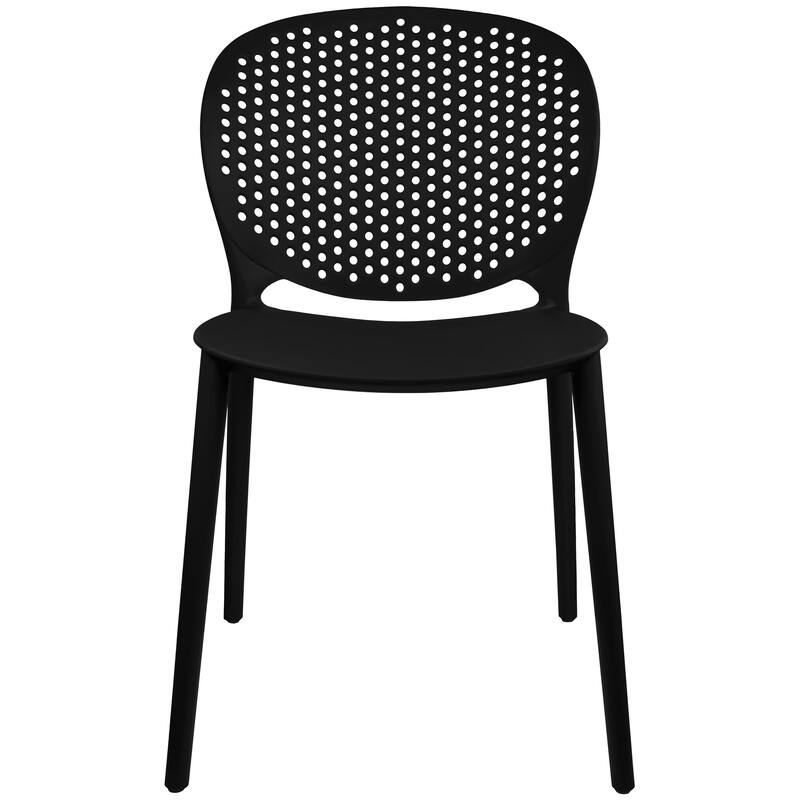 Armless Stacking Molded Matte Dining Side Chairs Patio Indoor Outdoor Kitchen Bedroom Set of 2