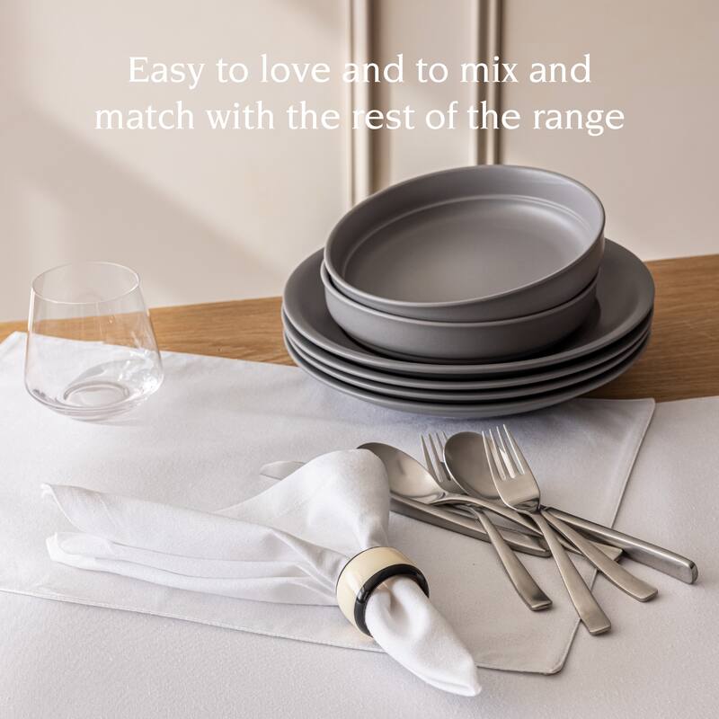 over&back Woven Chambray Cotton Cloth Napkins - Machine Washable (Set of 4)