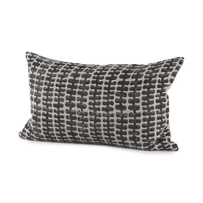 Light Gray and Black Throw Pillow Cover