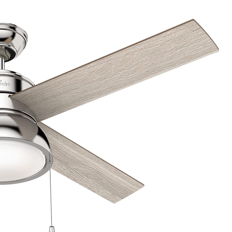 Hunter 52" Loki Ceiling Fan with LED Light Kit and Pull Chain - Transitional, Modern-Contemporary